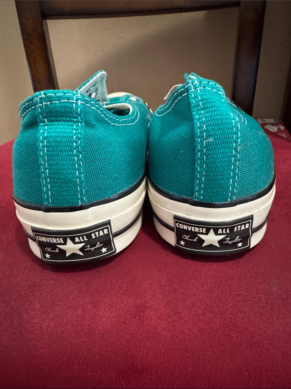 Converse Teal Slip-On Canvas Low-Tops - Picture 4 of 5